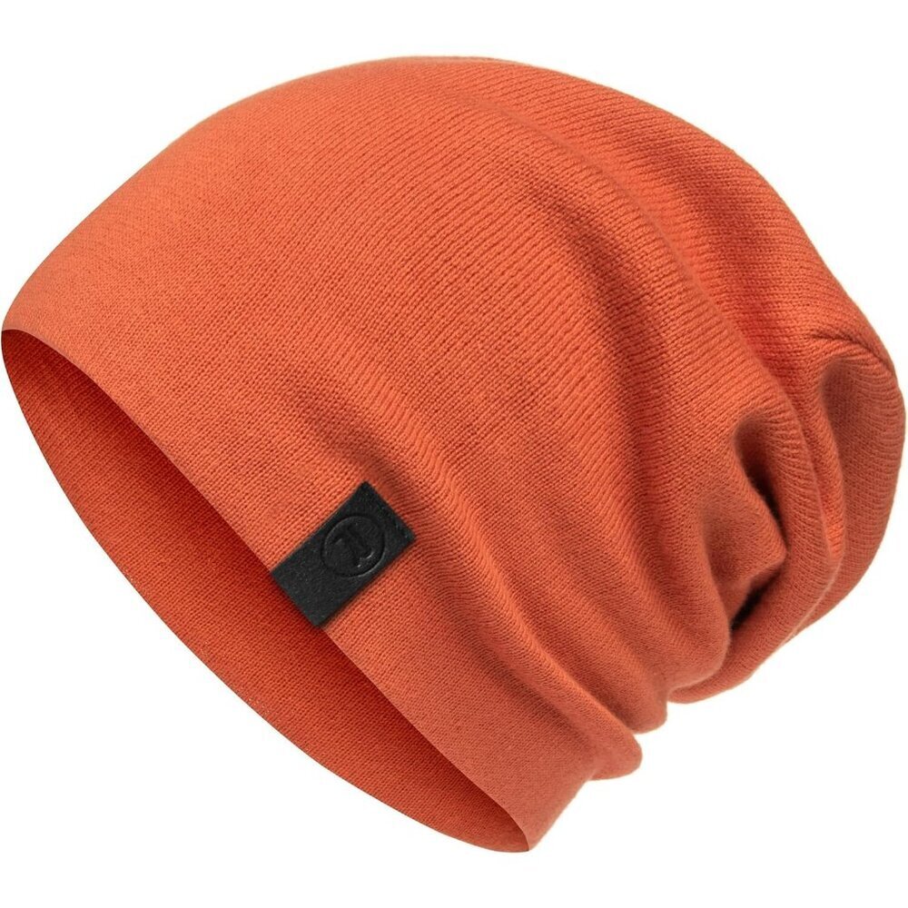 Unisex Rust 100% Cotton Winter Skull Pull on Knit Warm Slouchy Baggy Beanie Cap